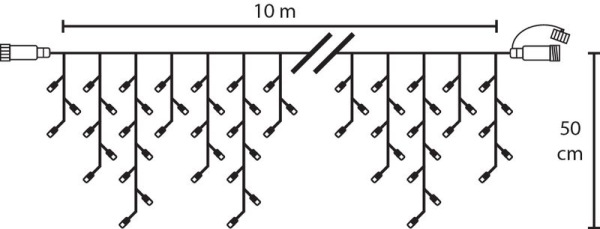 Reťaz MagicHome Vianoce MULTI CONNECT Icicle, 400 LED studená biela, cencúľová, jednoduché svietenie 2