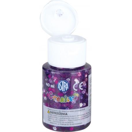 ASTRA CREATIVO Glitrové lepidlo s konfetami 40ml, mix farieb, 332114002
