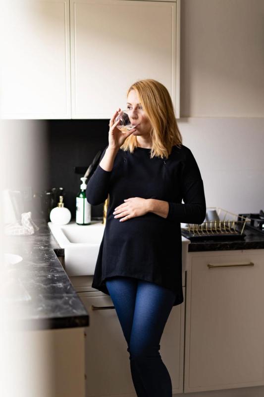 Tehotenská a dojčiaca tunika Mommy milk & love čierna XL