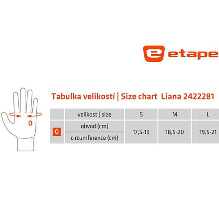 Etape Liana cyklistické rukavice biela-ružová veľ. L 1