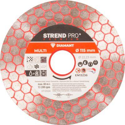 Kotúč Strend Pro Premium, 115 mm, hexagonal, diamantový, rezný, multi