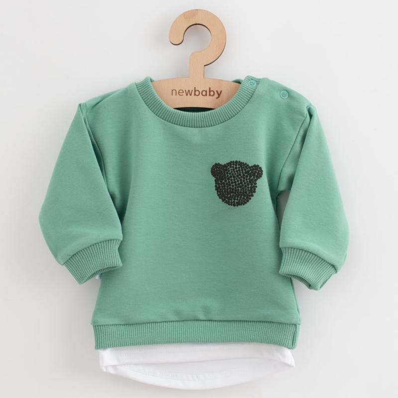 Dojčenská súprava tričko a tepláčky New Baby Brave Bear ABS zelená 56 (0-3m)