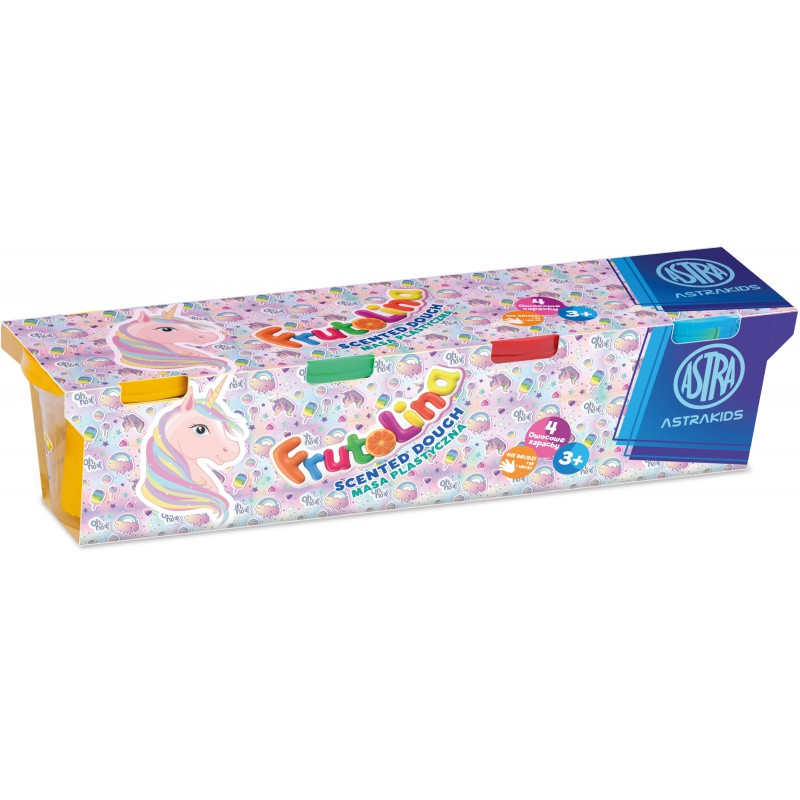 Modelovacia hmota AstraFUN Frutolina Unicorn, 4 x 100g, mix farieb, 336124006