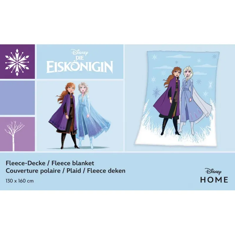 HERDING Detská flísová deka 130/160cm DISNEY FROZEN 2