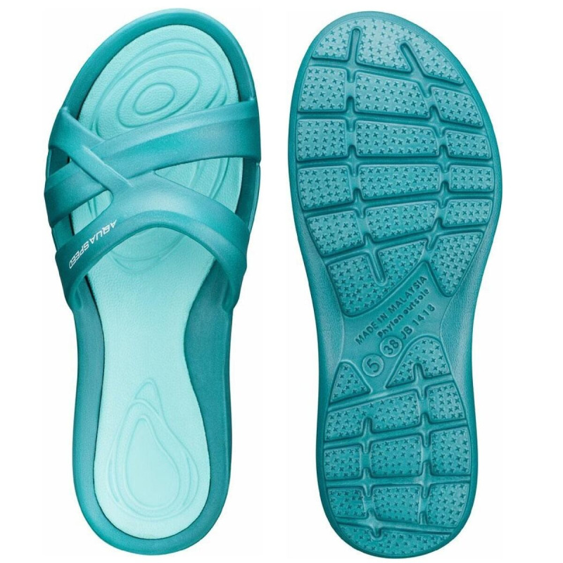 Panama dámske pantofle tyrkysová 2