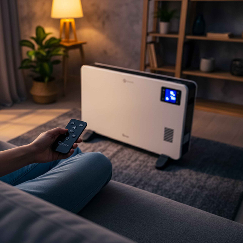 LCD konvektorový ohrievač 2300W s diaľkovým ovládaním a WiFi, GEKO 8