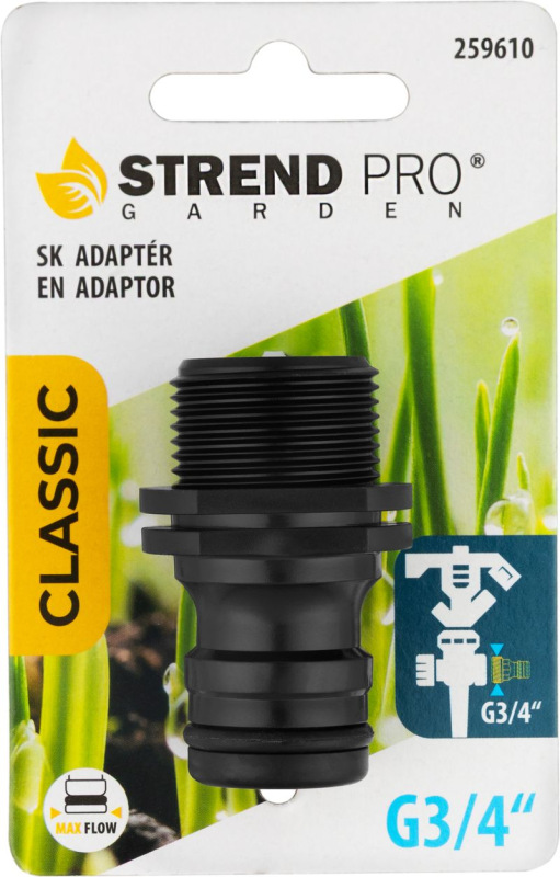 Adaptér Strend Pro Garden, G3/4", MAX FLOW 1