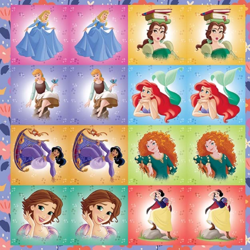 Pexeso v zošite Princezné 1