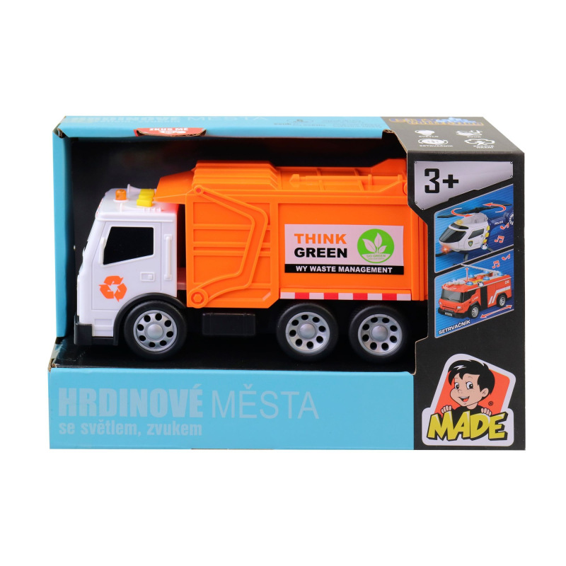 Smetiarske auto so zvukom a svetlom 1