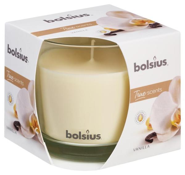 Sviečka Bolsius Jar True Scents 95/95 mm, vonná, vanilka