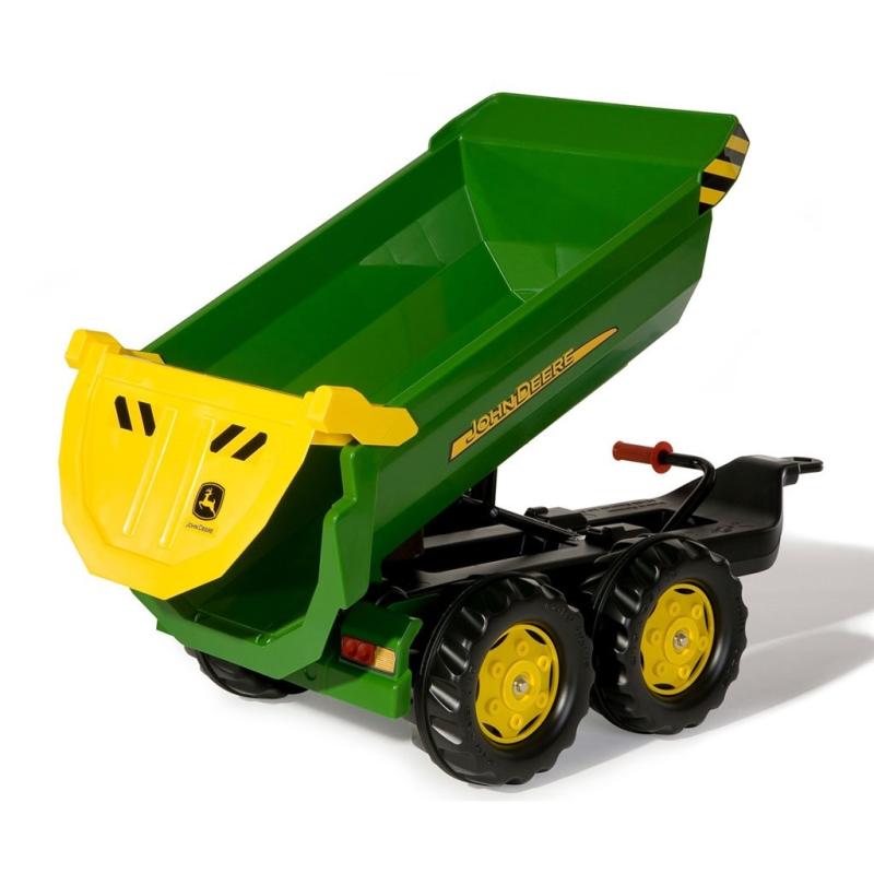 Sklápací traktorový príves Rolly Toys John Deere Halfpipe zelený