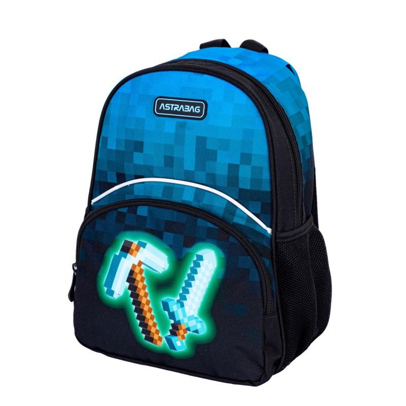 ASTRA Detský batoh AstraBAG BLUE PIXEL, AK300, 502024094