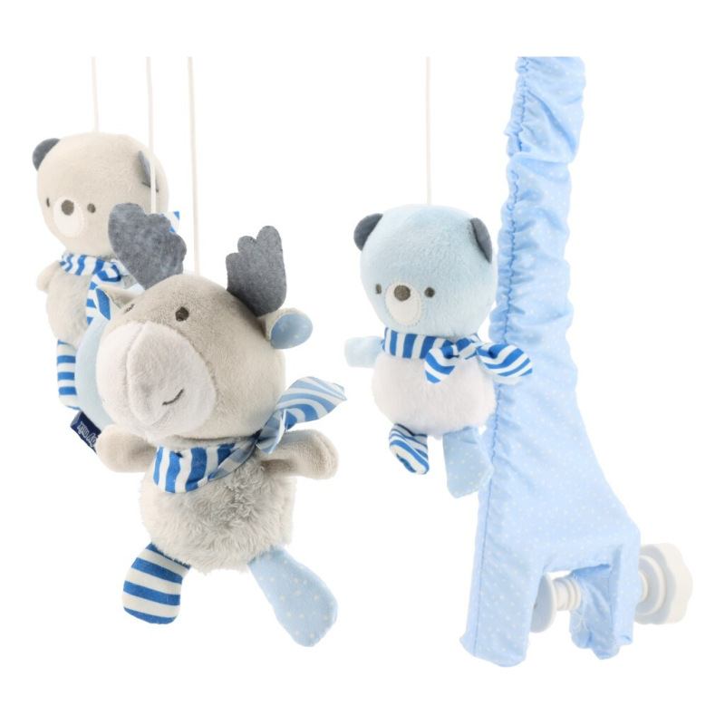 Elektronický kolotoč nad postieľku Baby Mix Losy a medvedíky s melódiami 2