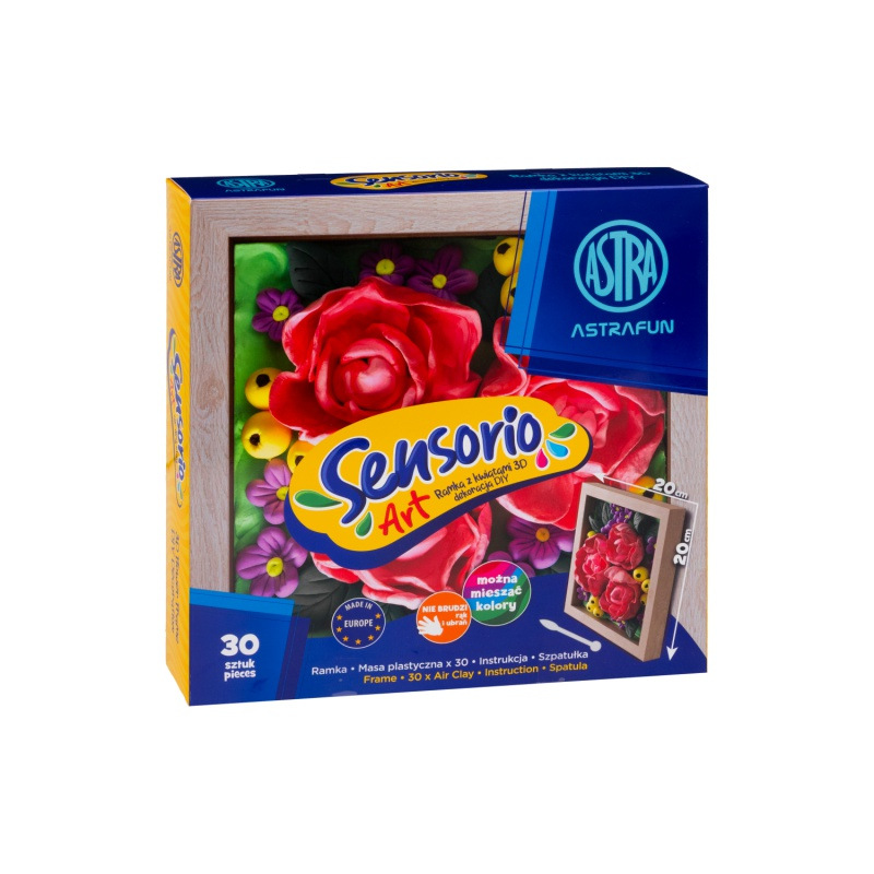 Modelovacia hmota s rámikom Astra Sensorio Art – Pivónie, 30 farieb, 336125002 3