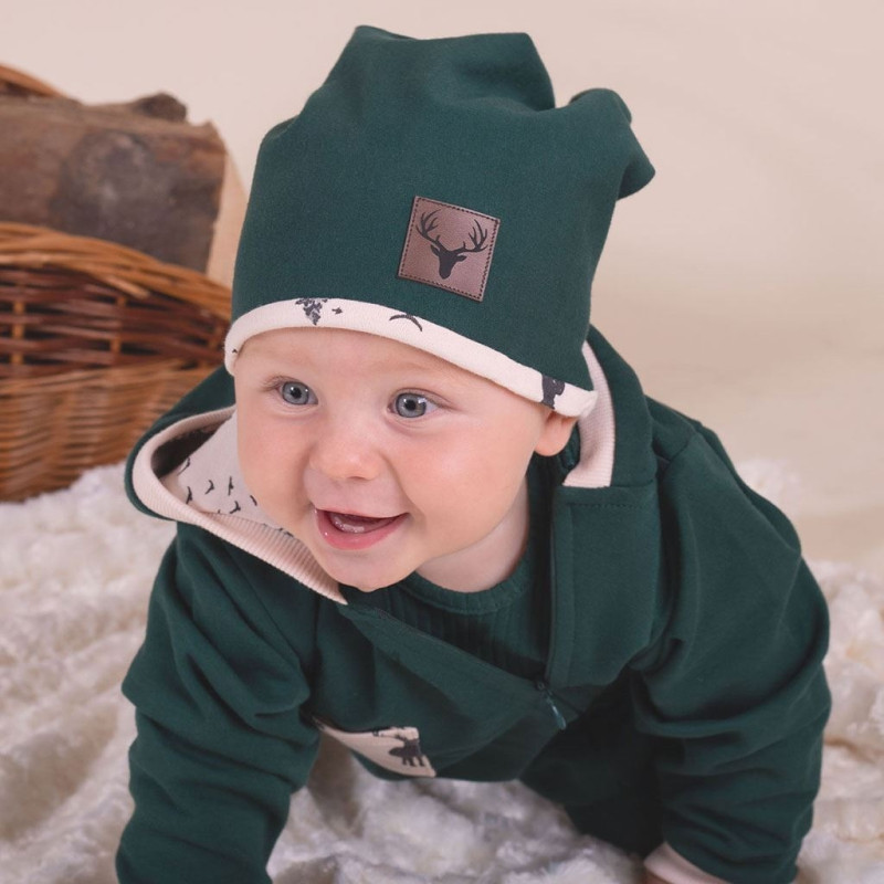 Dojčenská čiapočka Nicol Bambi zelená 56/62 1