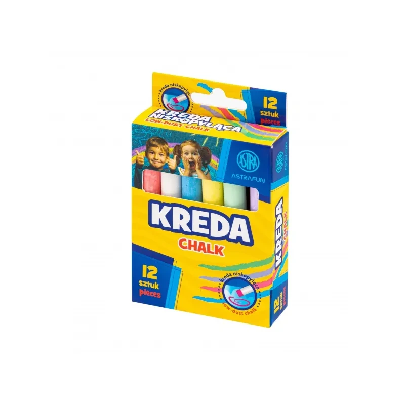 ASTRAFun, Tabuľová / chodníková krieda, 12ks, mix farieb, 330022011
