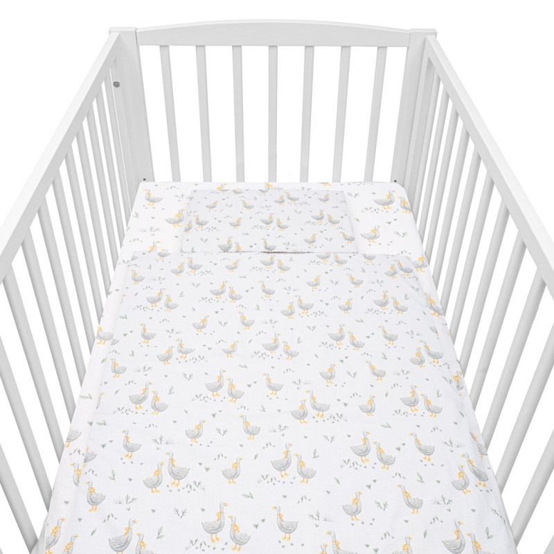 Bavlnený set do postieľky s výplňou New Baby Husičky 90x120 cm 2