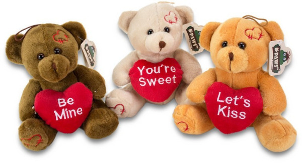 Plyšový macko so srdiečkom - 3 druhy 1