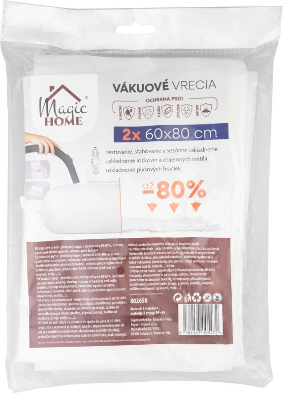 Vrece MagicHome, vákuové, s odsávaním 60 x 80 cm, bal 2 ks 4