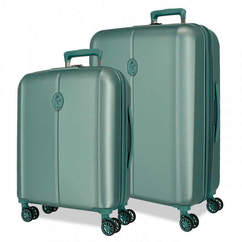 EL POTRO Vera Green, Sada luxusných ABS cestovných kufrov, 70/55cm, 5338923