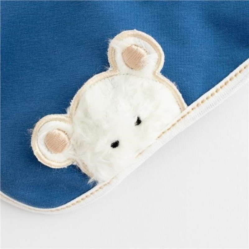 Jarná dojčenská čiapočka so šatkou na krk New Baby Sebastian modrá 62 (3-6m) 3