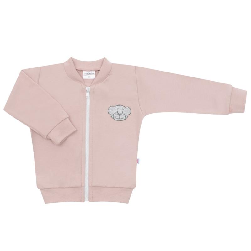 Dojčenská bavlnená mikina New Baby BrumBrum old pink 74 (6-9m)