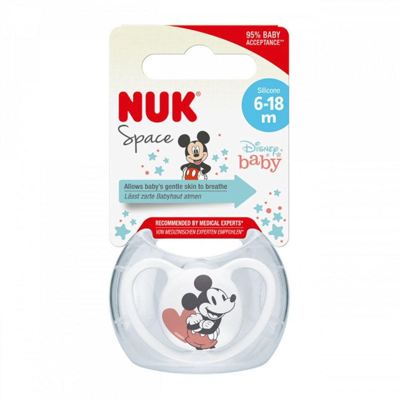 Cumlík Space NUK 6-18m Disney Mickey Mouse sivá 6-18 m 1
