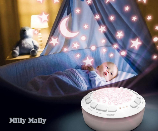 Plyšový zaspávačik ovečka s projektorom Milly Mally 5