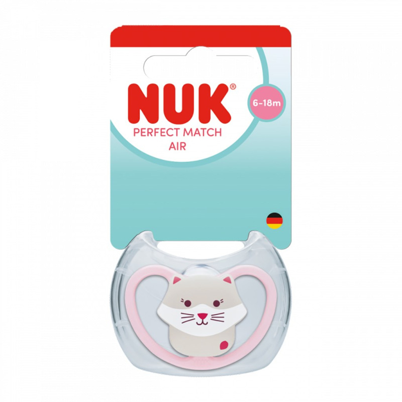 Dojčenský cumlík NUK Perfect Match Air CAT 6-18m 1ks box 6-18 m 1
