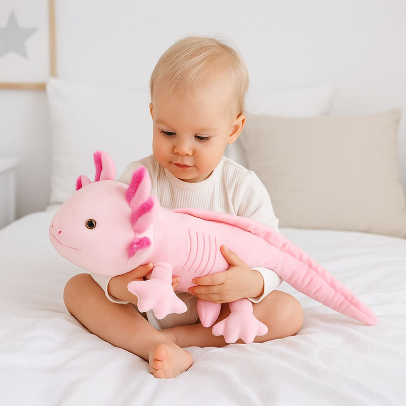 Plyšový axolotl Baby Mix 45 cm ružový 3