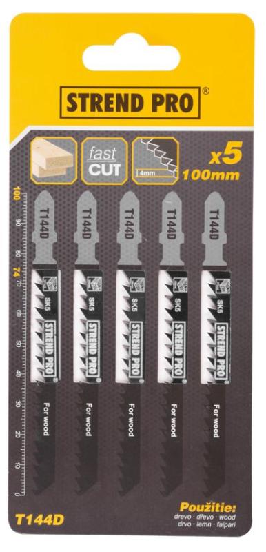 List do priamočiarej píly Strend Pro T144D 100 mm, 6z, na drevo, bal. 5 ks