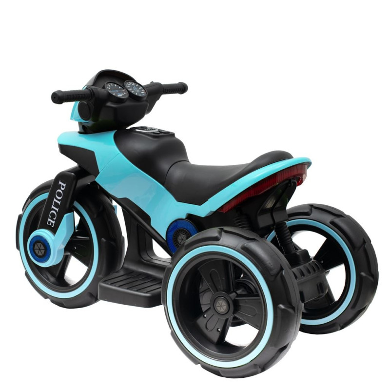 Detská elektrická motorka Baby Mix POLICE modrá 2