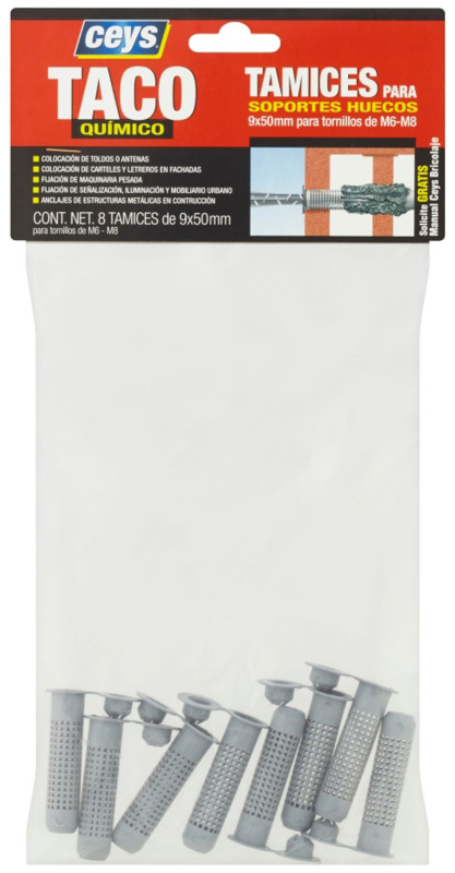 Sitko na chemickú kotvu Ceys 9 x 50 mm, 8 ks