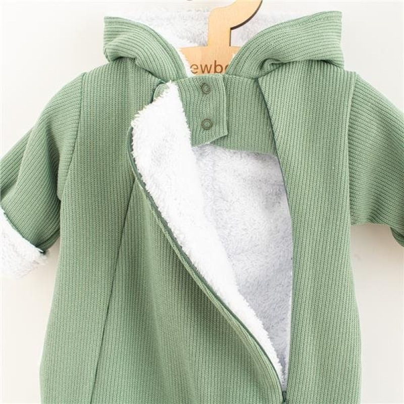 Dojčenská kombinéza s kapucňou New Baby Frosty mint 62 (3-6m) 1