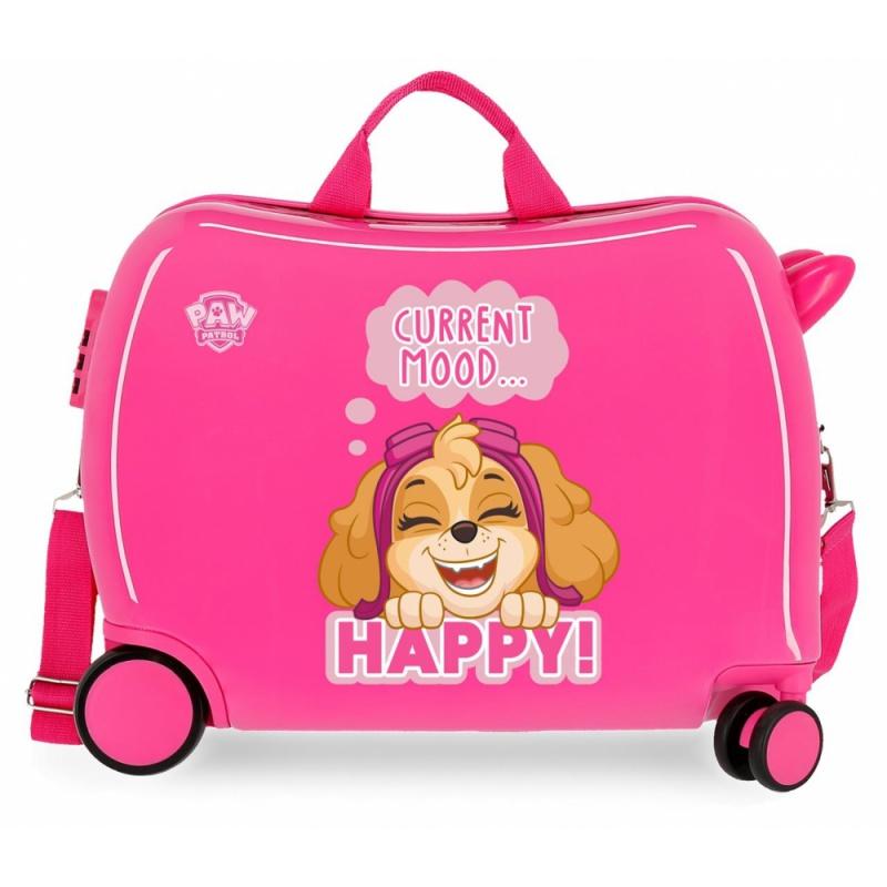 JOUMMA BAGS Detský cestovný kufor na kolieskach / odrážadlo PAW PATROL Pink, 38L, 2199823