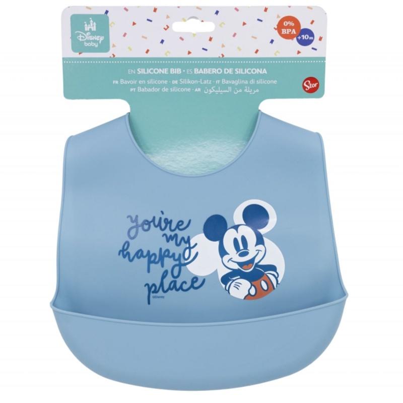 Silikónový podbradník MICKEY MOUSE Blue, 6+, 10429