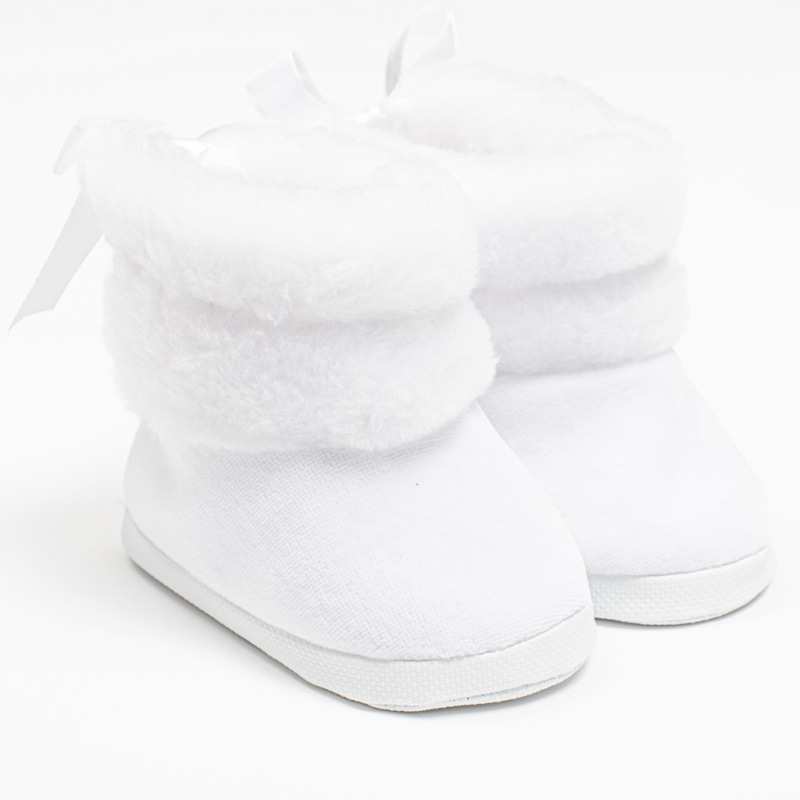 Dojčenské zimné kozačky New Baby biele 0-3 m 0-3 m 1