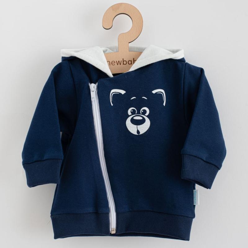 Dojčenské tepláčky a mikinka New Baby Animals Bear modrá 68 (4-6m)