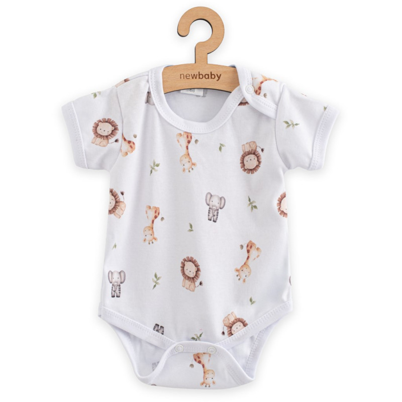 Dojčenské body s krátkym rukávom New Baby For Babies safari 62 (3-6m) 1