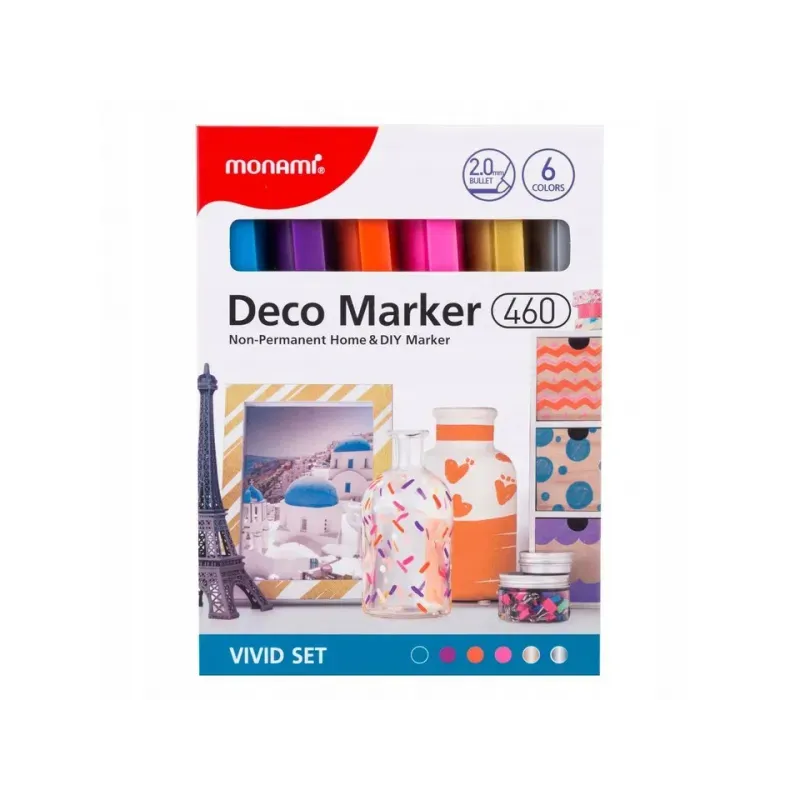 ASTRA MONAMI Deco Marker 460, 2mm, sada VIVID, 6ks, 20800015020