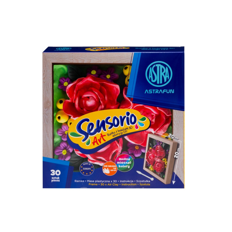 Modelovacia hmota s rámikom Astra Sensorio Art – Pivónie, 30 farieb, 336125002 2
