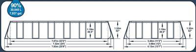 Bazén Bestway® Power Steel™, 56475, piesková filtrácia, rebrík, dávkovač, plachta, 732x366x132 cm