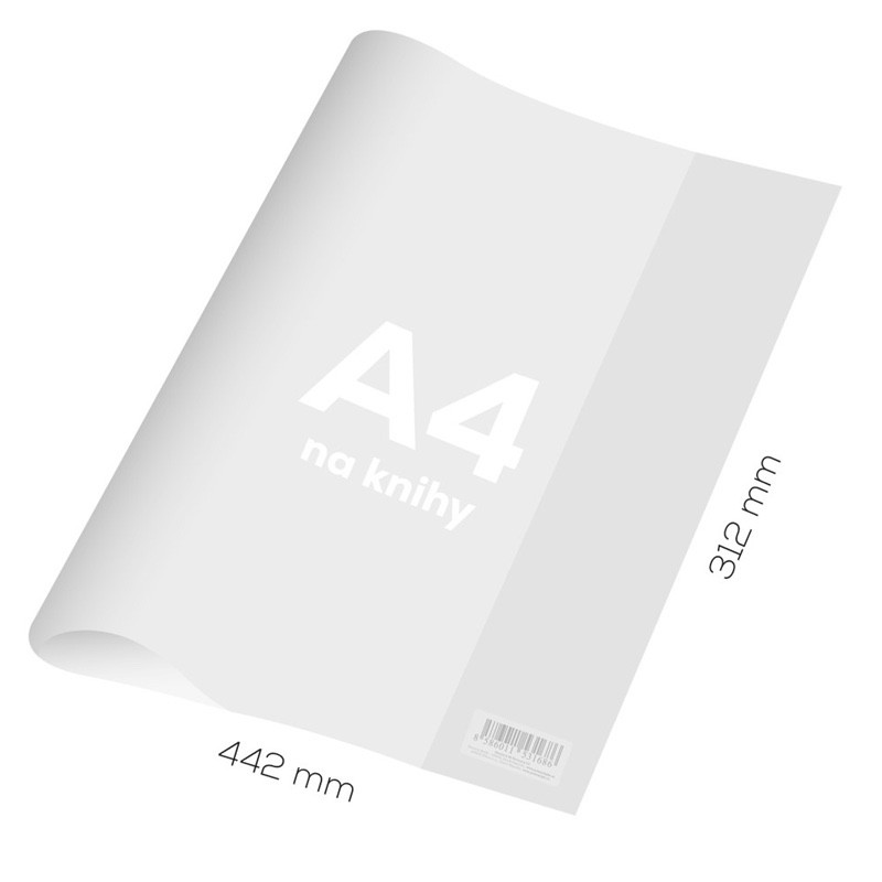 Obal na zošit A4 PVC 442x312 mm, hrubý/transparentný