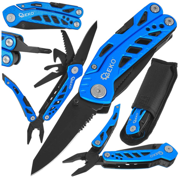 Multifunkčný nôž GRIP BLACK SURVIVAL SERIES, GEKO