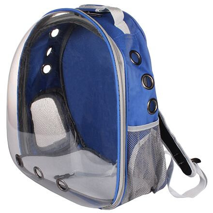 Petbag Transparent batoh pre miláčikov tm. modrá