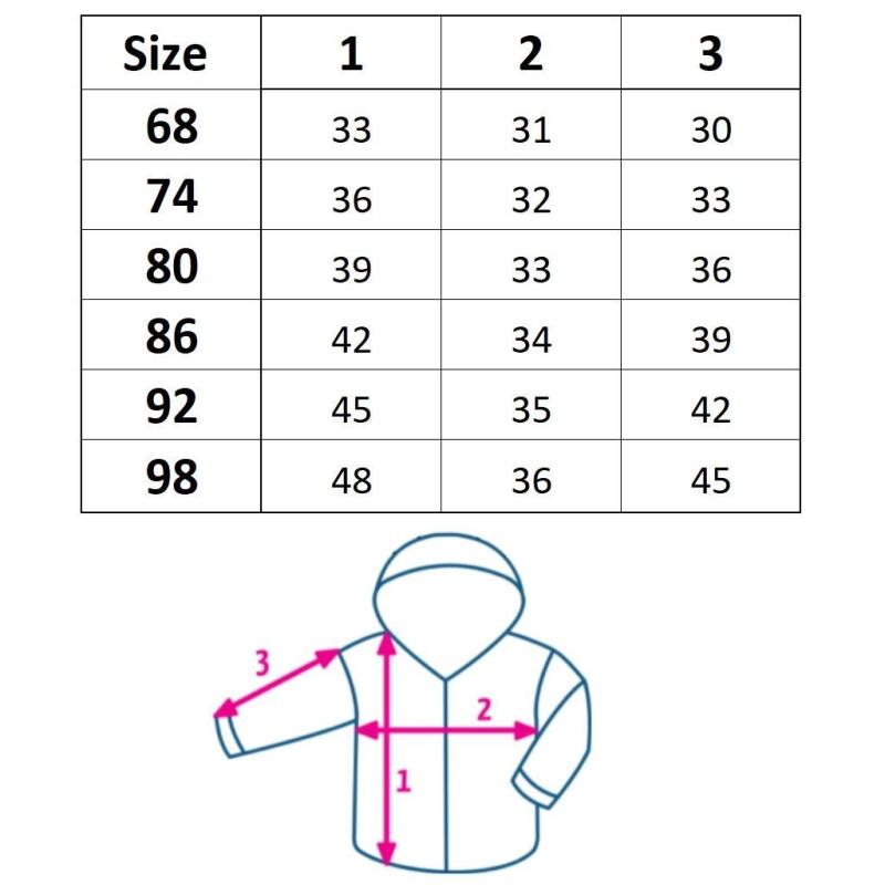 Softshellová dojčenská bundička modrá 74 (6-9m)