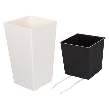 Plastkon Elise Mat dekoračný kvetináč biela, 25 cm 1