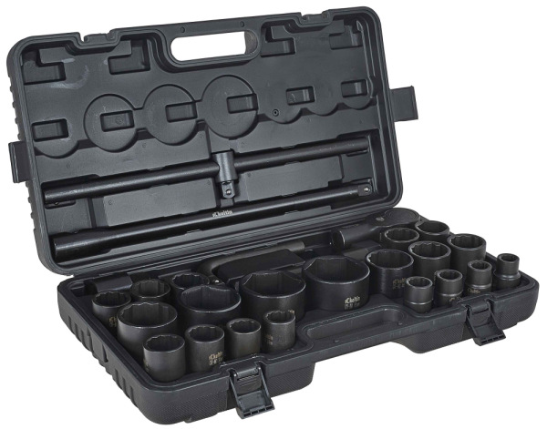 Gola sada s úderovými hlavicami 3/4" a 1", 26-dielna, 17-65 mm, 12-HRAN, kufor, KELTIN 2