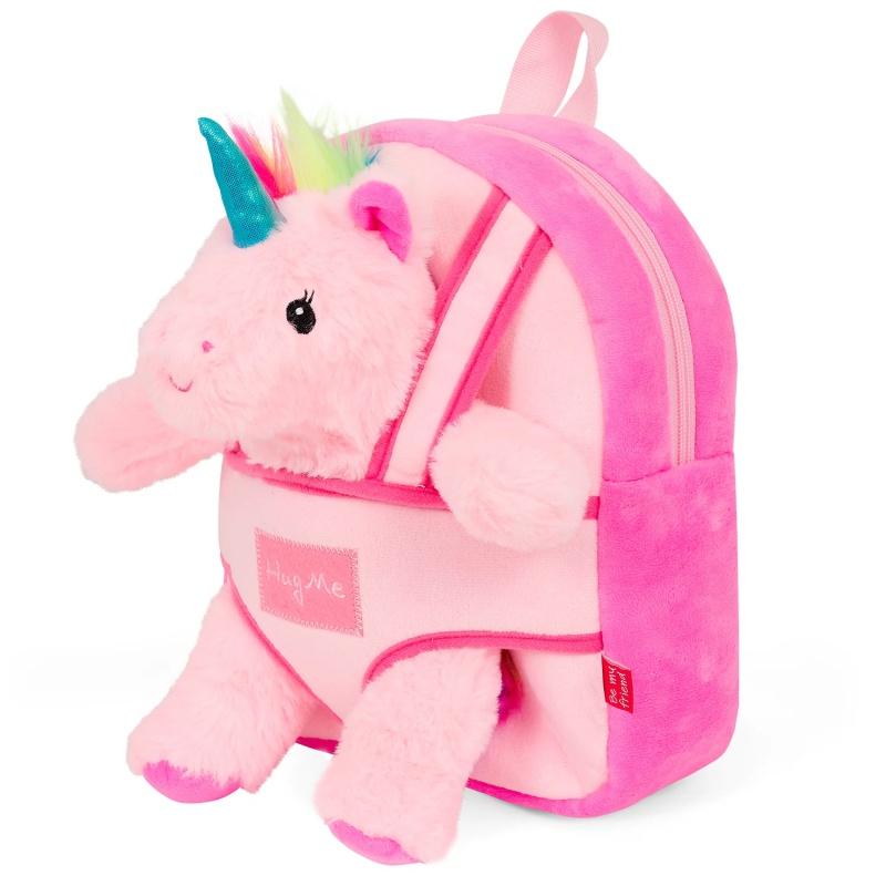 Detský plyšový batoh s odnímateľnou hračkou Perletti Toys, UNICORN, 13085