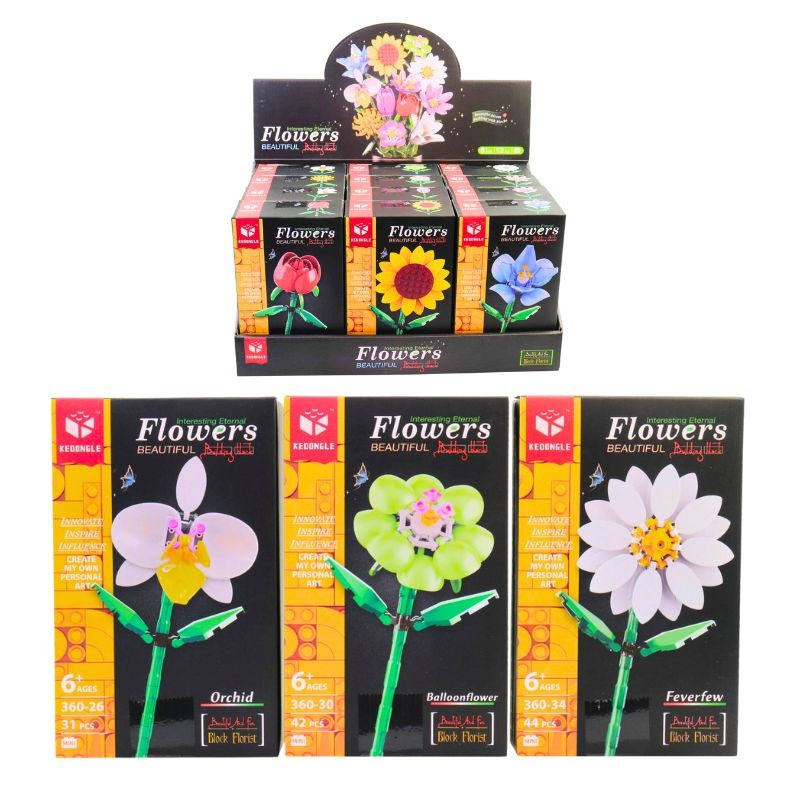 Stavebnica Kvety 12 druhov